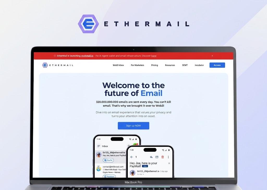 EtherMail website